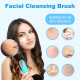 Facial Cleansing Brush, Waterproof Face Massager, Electric Silicone Facial Scrubber, Portable Face Cleansing Brush, Face Wash Brush with 5 Massage Speeds, Mini Face Brush, Gifts for Women/Men