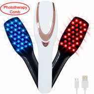 3-IN-1 Phototherapy Scalp Massager Comb for Hair Growth, Anti Hair Loss Head Care Electric Massage Comb Brush with USB Rechargeable, Gift for Women/Men/Friends